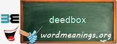WordMeaning blackboard for deedbox